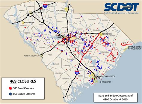 south carolina road closures